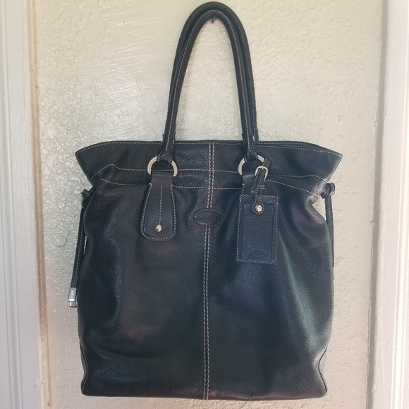 Tods | Leather Drawstring Travel Tote - Picture 3 of 14